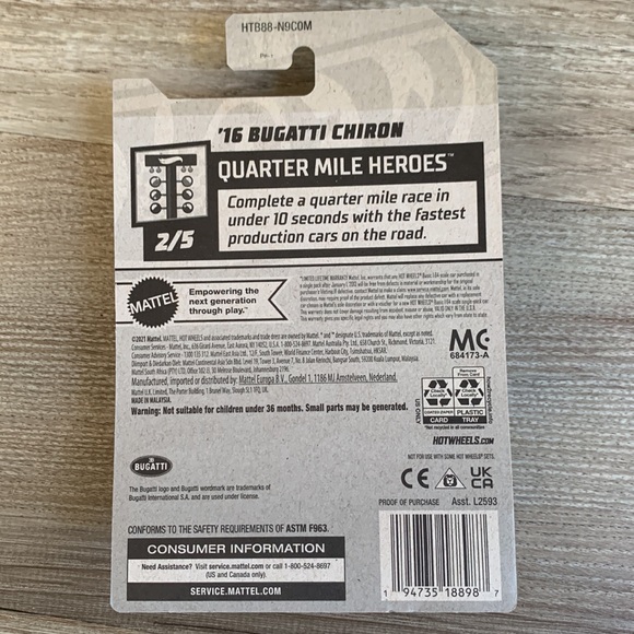 16 Bugatti Chiron Hot Wheels Exotic Car Mainline Casting 2024 Hotwheels New - Picture 5 of 6